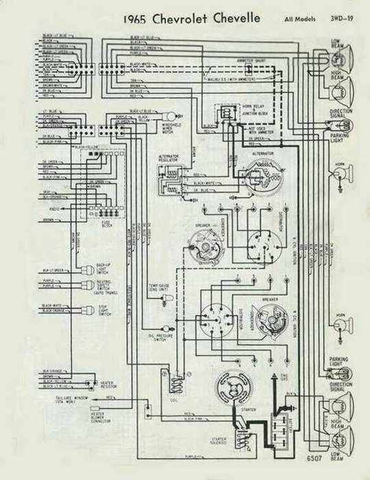 1970 70 Chevy Biscayne Impala Full Color Laminated Wiring Diagram 11" X 17"