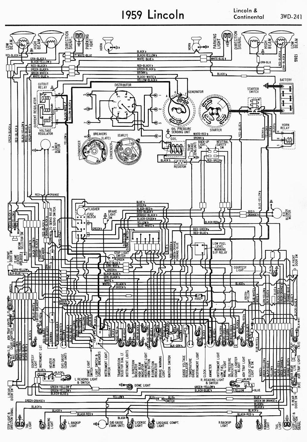 1968 Lincoln Continental Factory Wiring Diagram Original Electrical Schematics