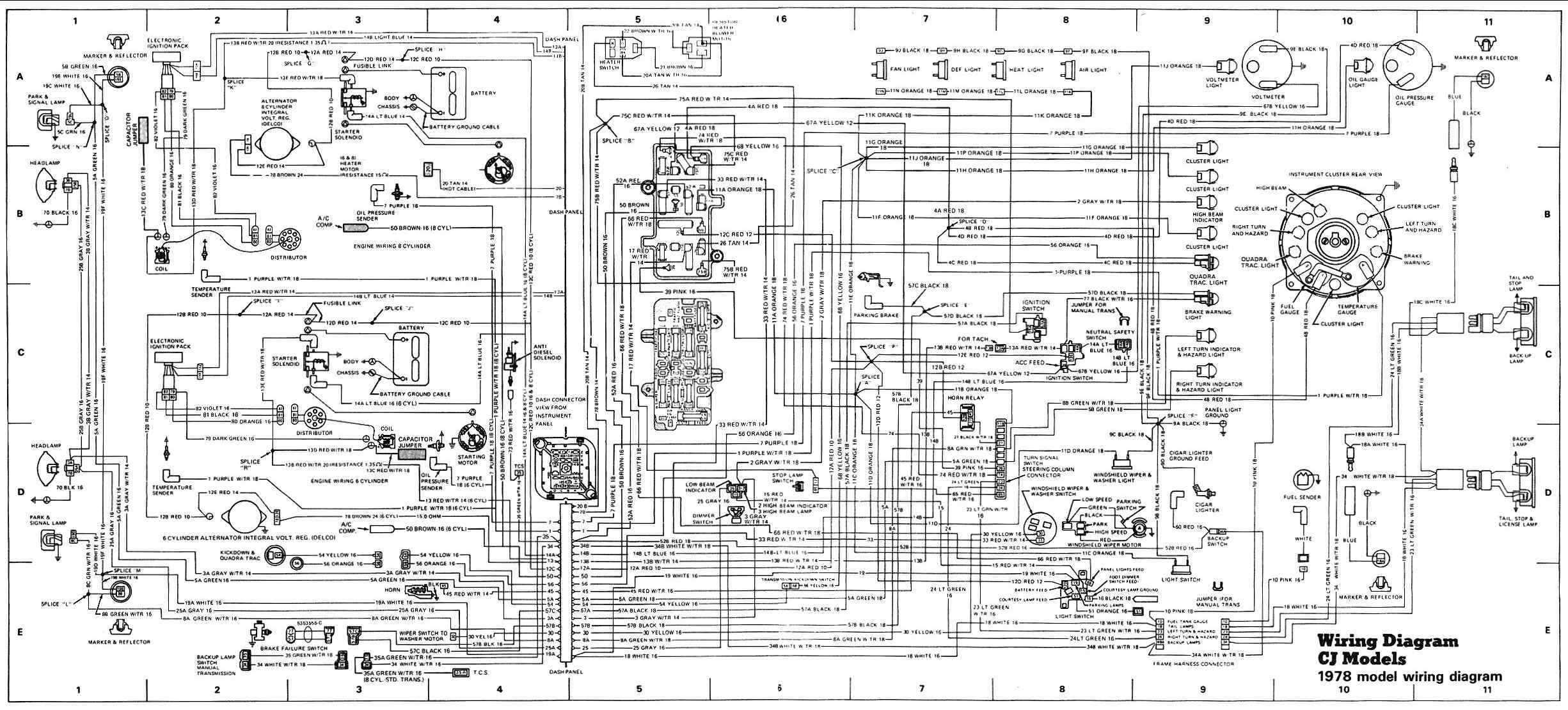 JEEP - Car PDF Manual, Wiring Diagram & Fault Codes DTC  1978 Jeep J10 Wiring Diagram    CAR PDF Manuals & Fault Codes DTC